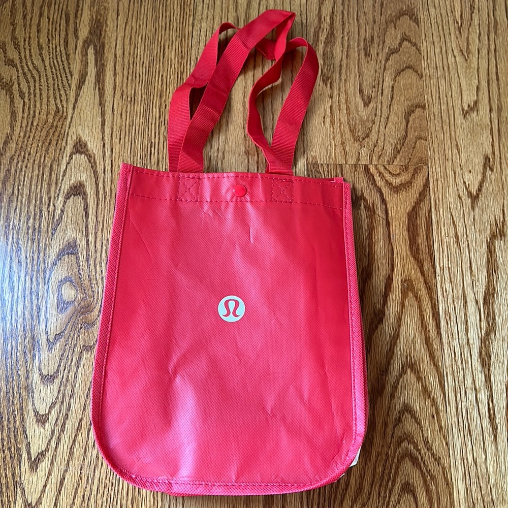 Lululemon Red Minimal Small Reusable Shopping Tote